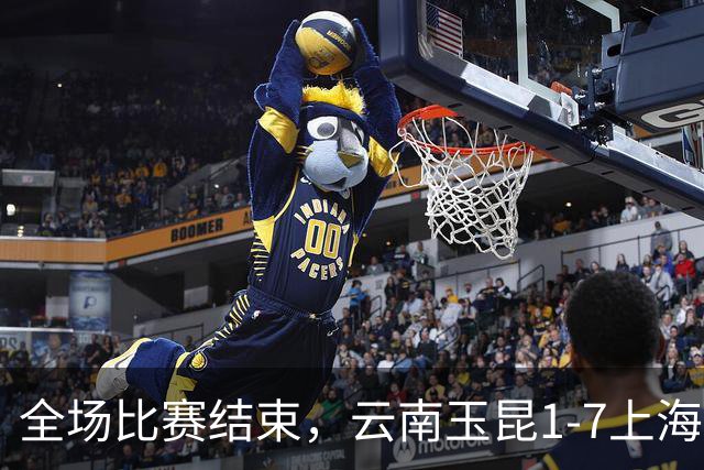全场比赛结束，云南玉昆1-7上海申花